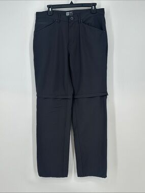 MEC Men's Dark Grey Convertible Hiking Pants Shorts - Size 34 x 32